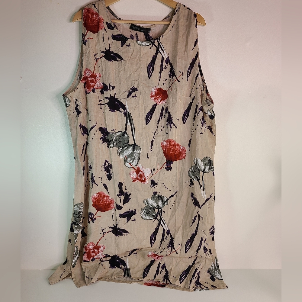 25-5-295 ZANZEA Floral Sleeveless Dress NWT